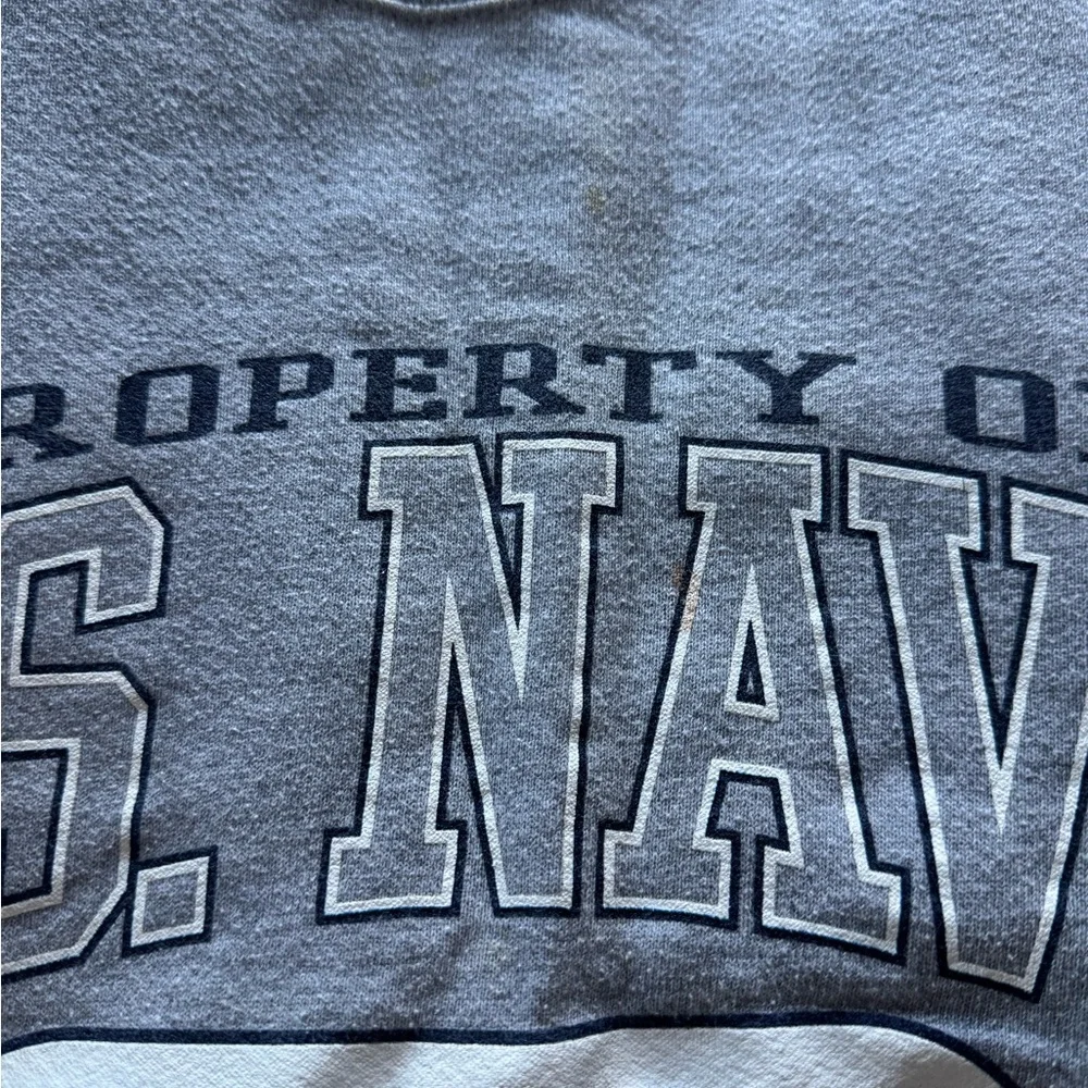 Vintage Soffe Gray U.S. Navy Crewneck Sweater - Picture 2 of 3